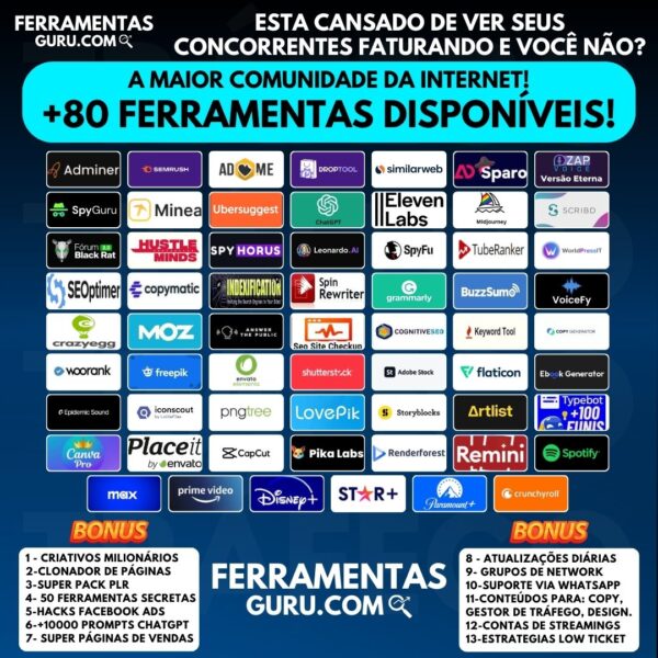 Pacote completo de Ferramentas - Mensal